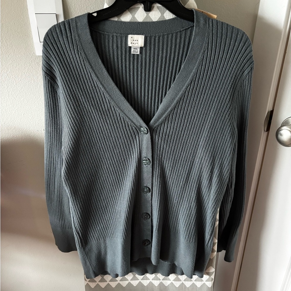 a new day Charcoal Button-Up Cardigan